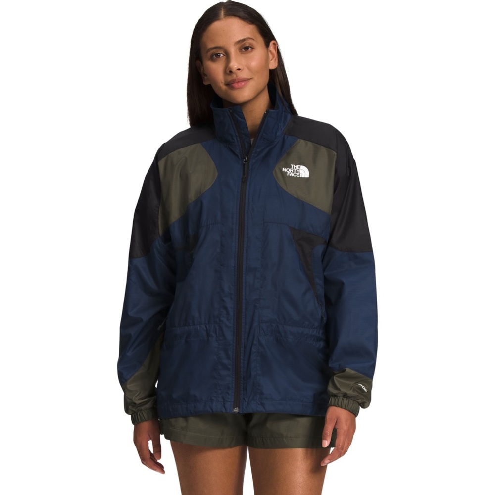 The North Face TNF X Windbreaker Jacket Green Summit Navy